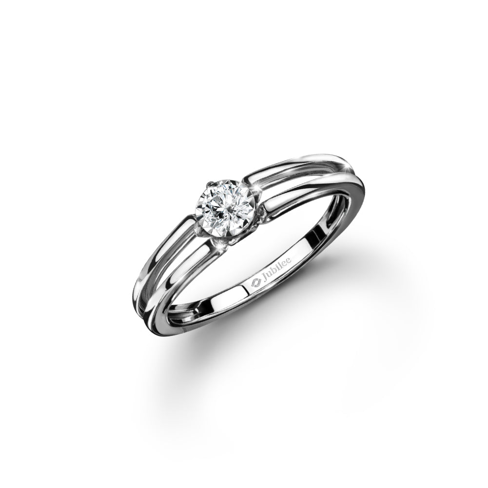 แหวนเพชร Shadows Split Shank Solitaire Ring