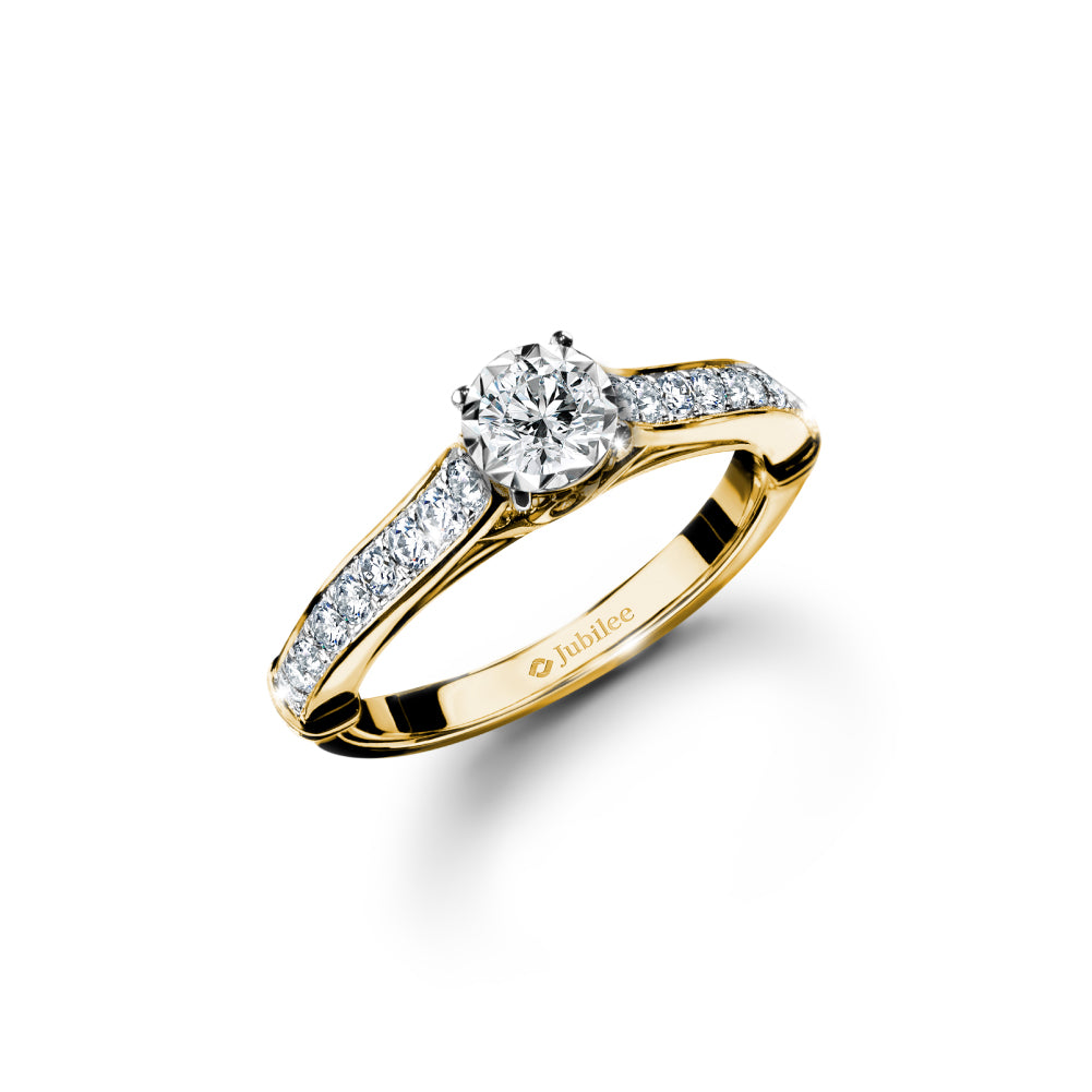 แหวนเพชร Radiance Pave Solitaire Ring