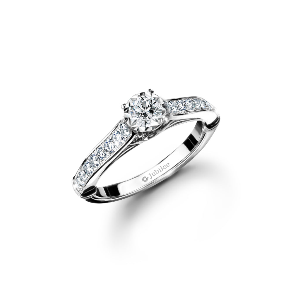 Radiance Pave Solitaire Ring