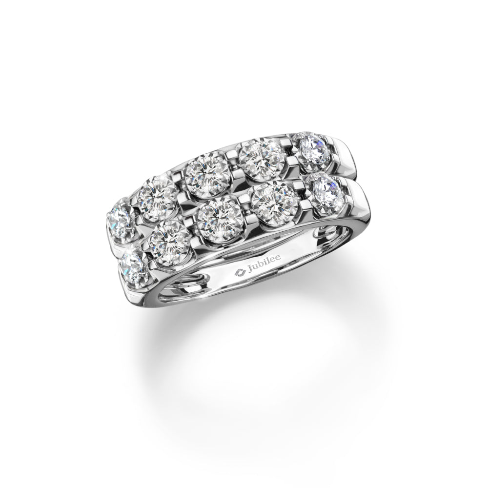 Diamond Twin Line Ring