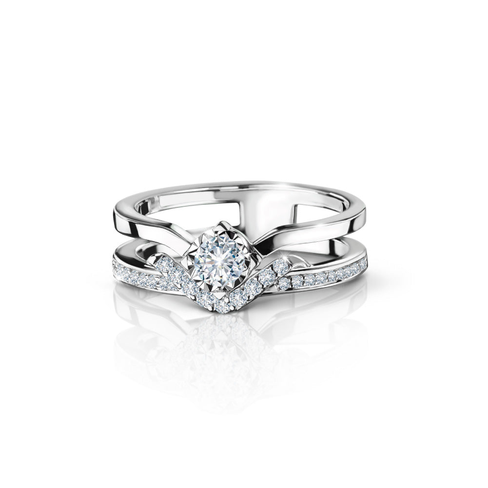 แหวนเพชร Forevermark The Signature Collection Lateral Pave Ring