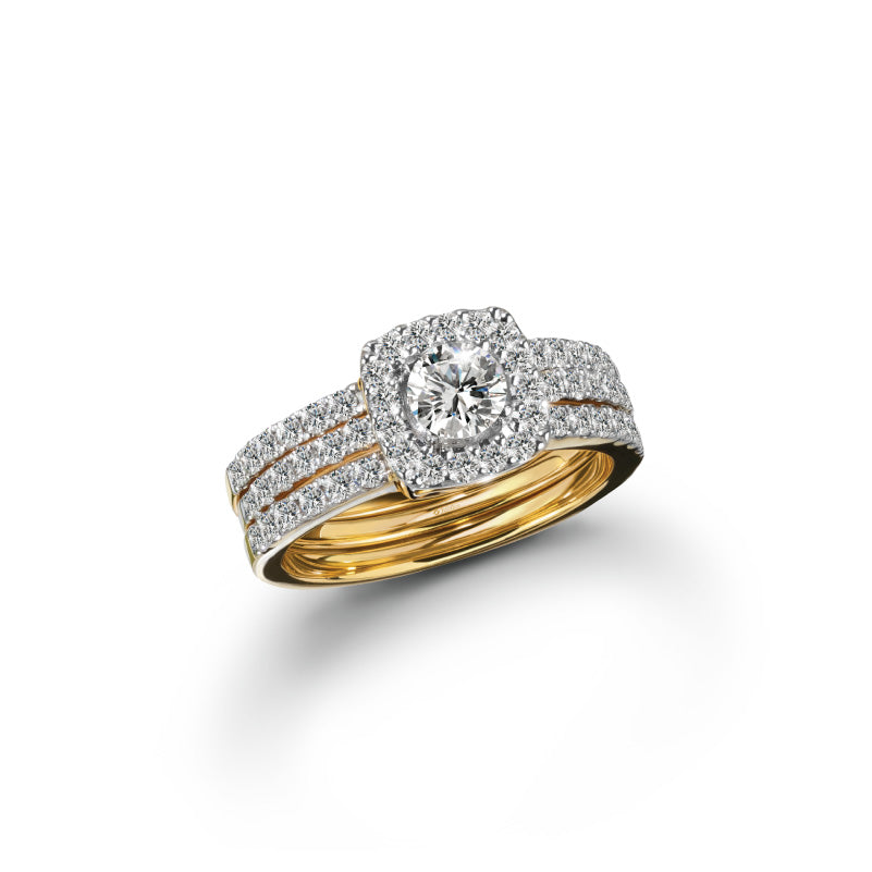 Multi-Way Excellence Square Diamond Ring - New Series (Certificate: GIA)