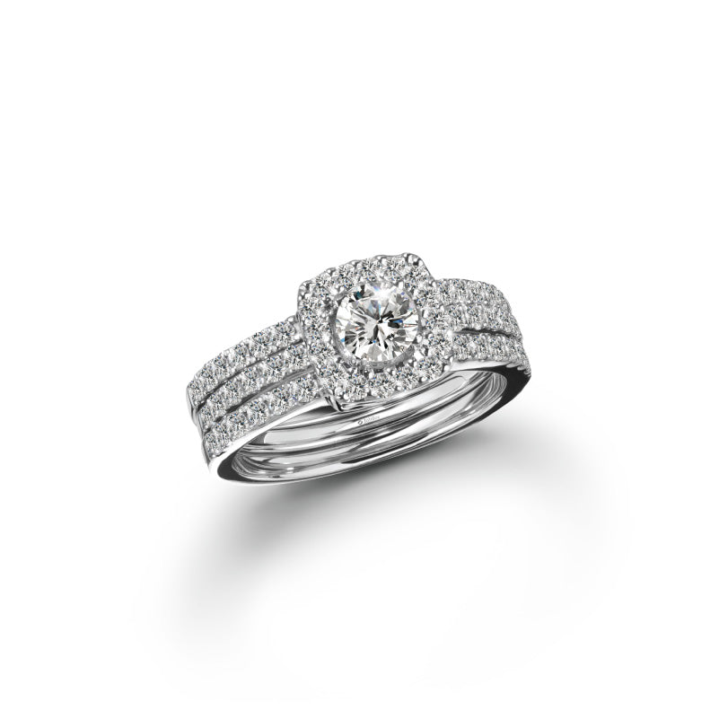 Multi-Way Excellence Square Diamond Ring - New Series (Certificate: GIA)