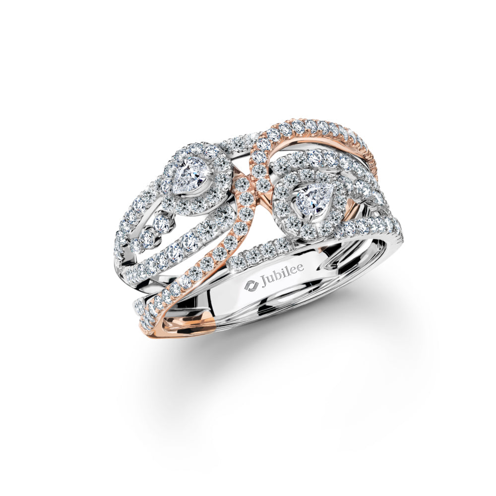 Diamond ring The Beauty of nature two tone