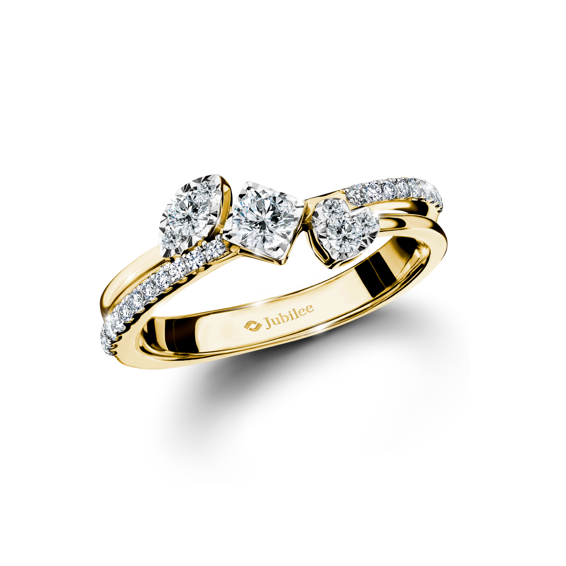 Three Diamonds Loop Ring