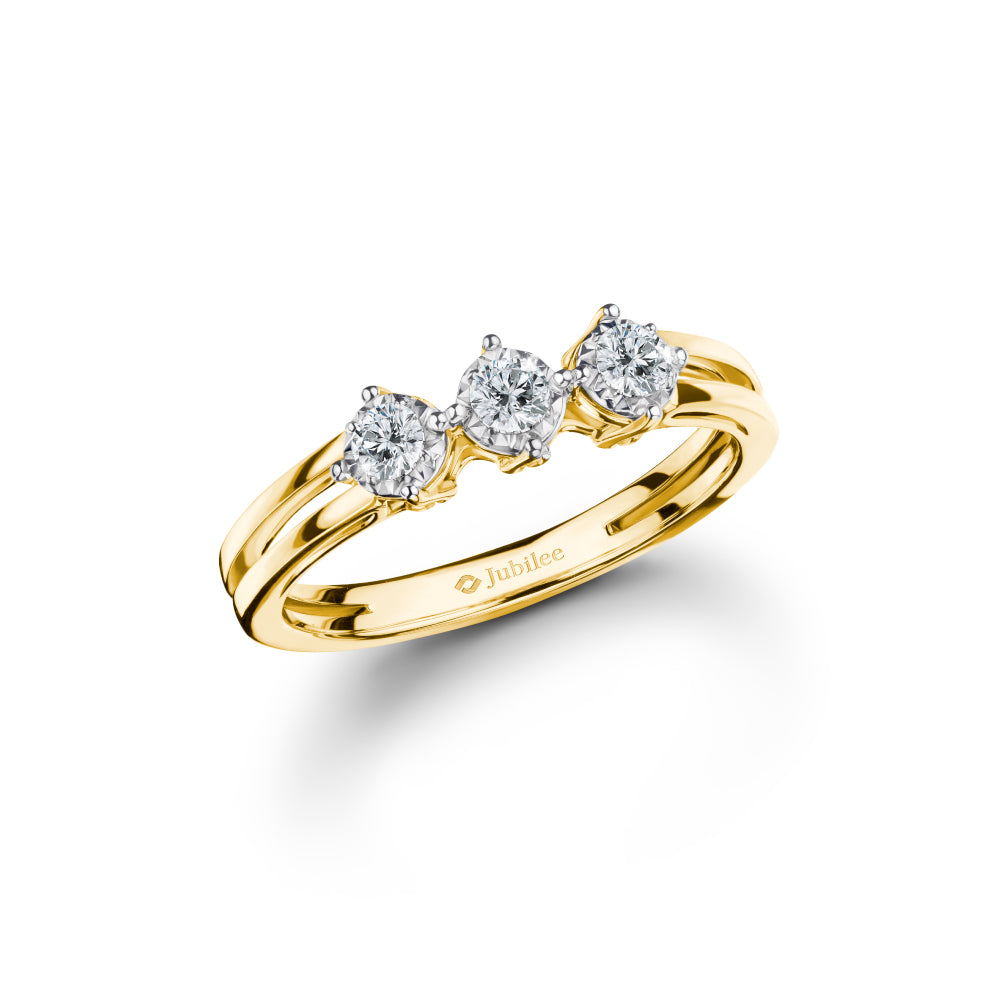 Tres Amigas Diamond Ring