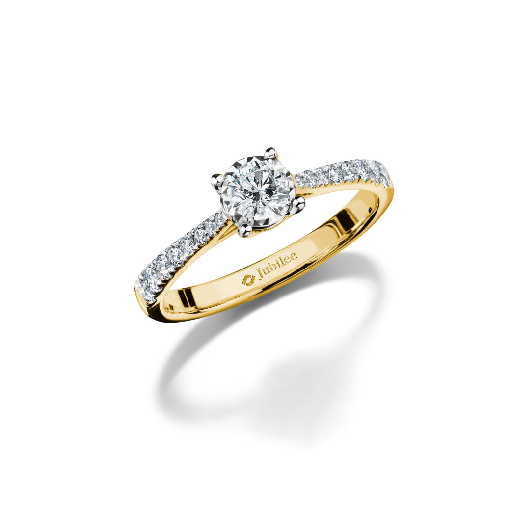 แหวนเพชร Cordial Compass Pave Solitaire Ring