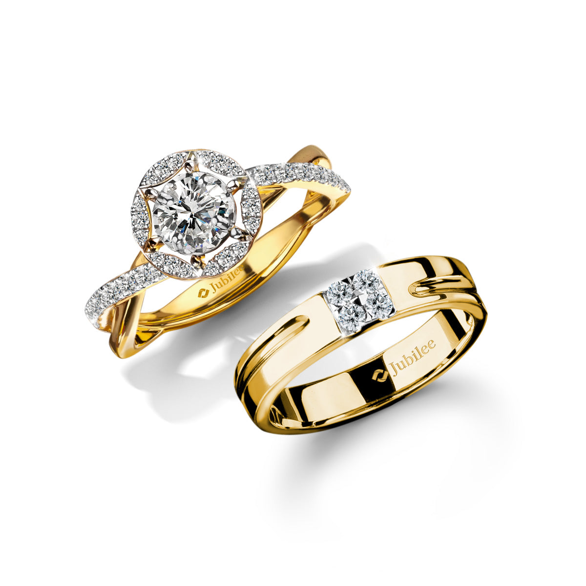 Sparkle Twist Halo Ring &amp; Lifestyle Square Power Ring