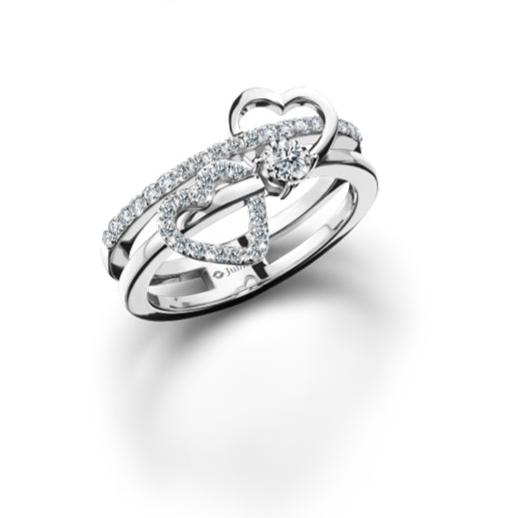 Jubilee Heart Double Happiness Ring