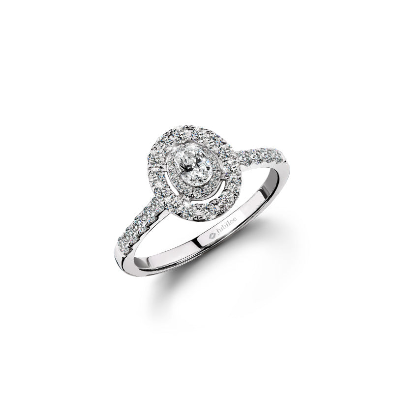 แหวนเพชร The Promise Oval Halo Diamond Ring