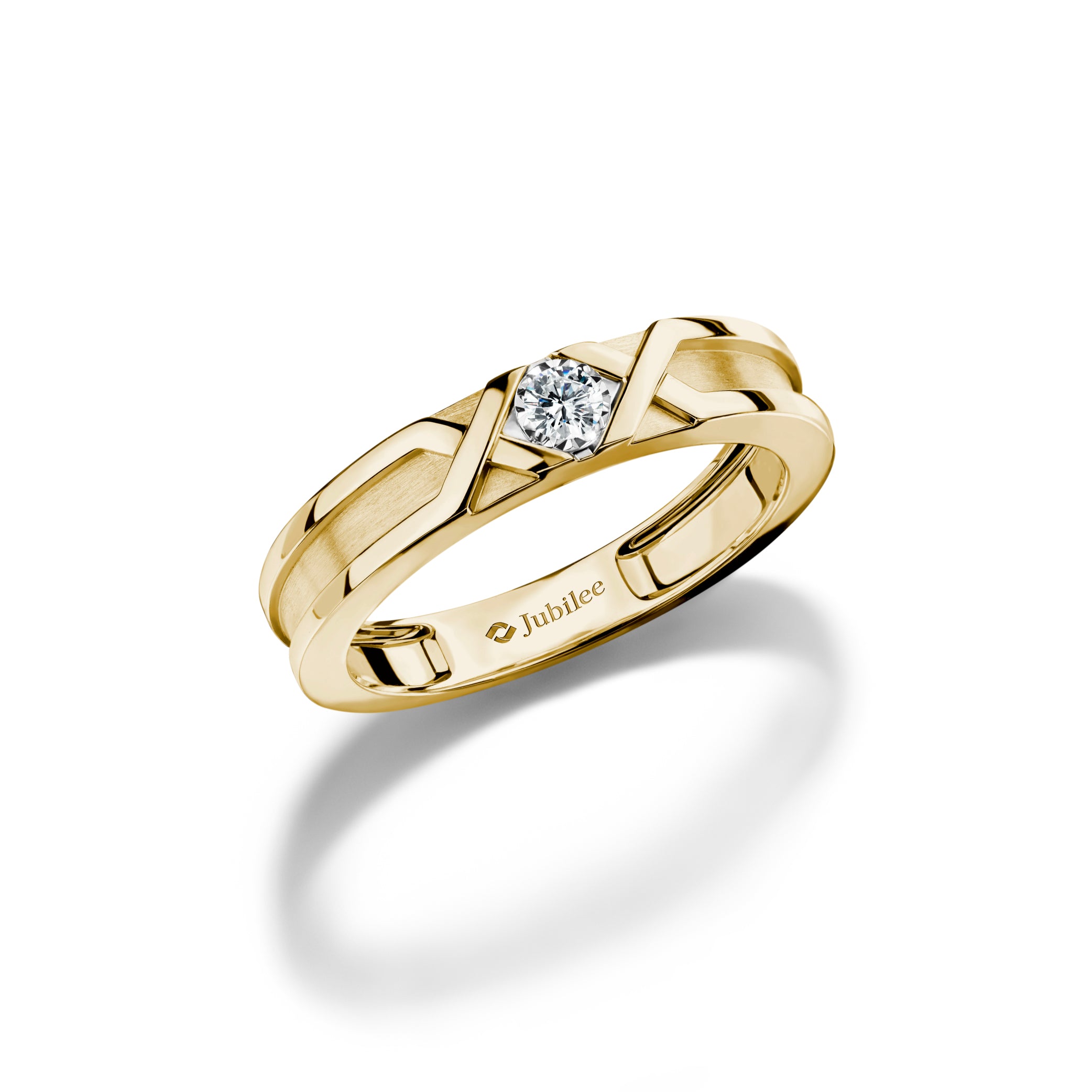 Smart Cross Band Diamond Ring