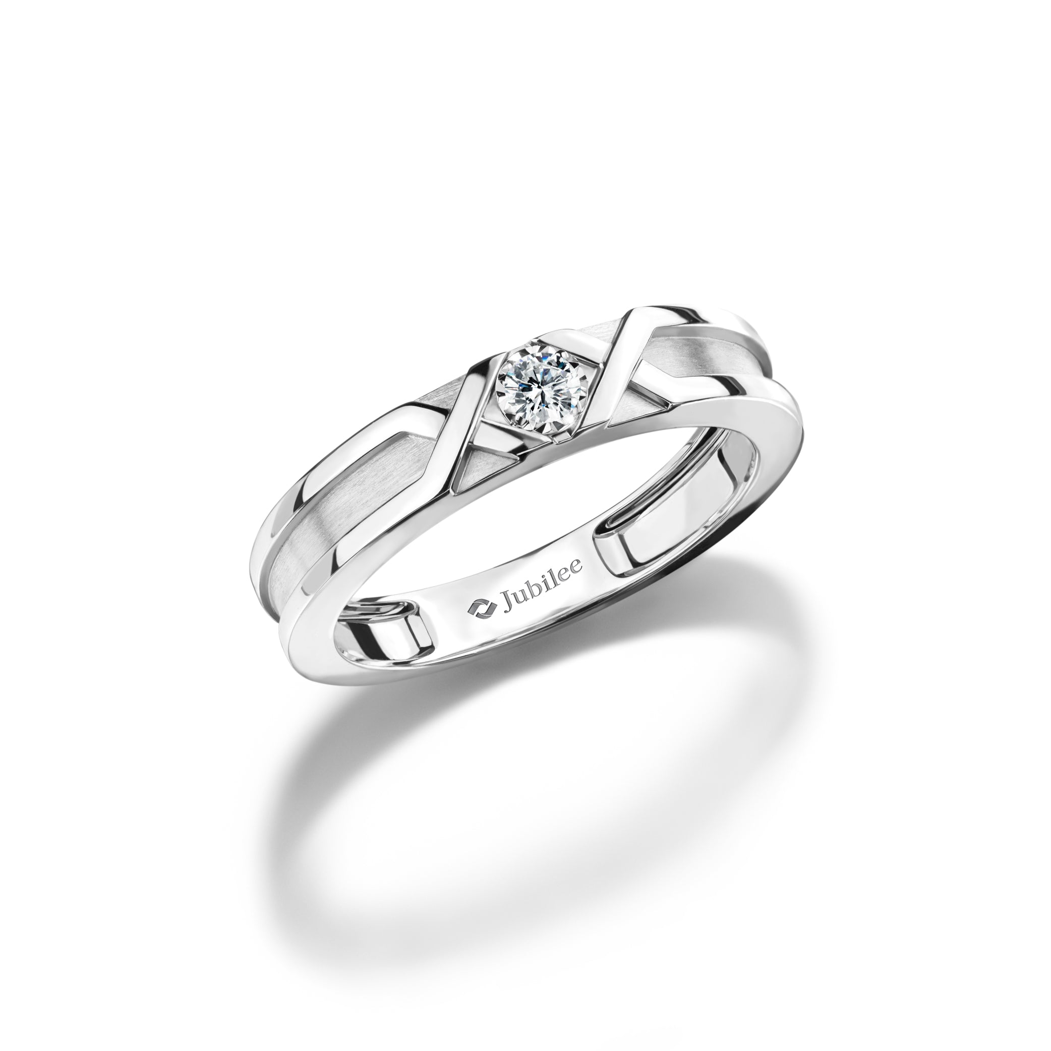 Smart Cross Band Diamond Ring