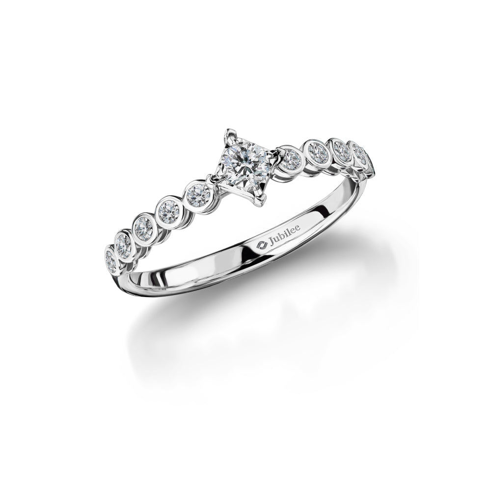 Star Shine Diamond Line Ring