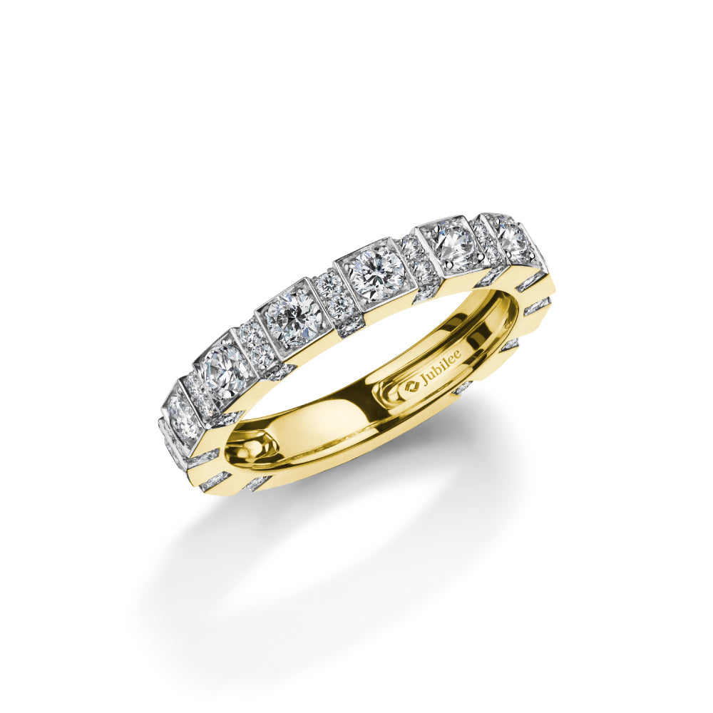 Modern Elegant Diamond Line Ring