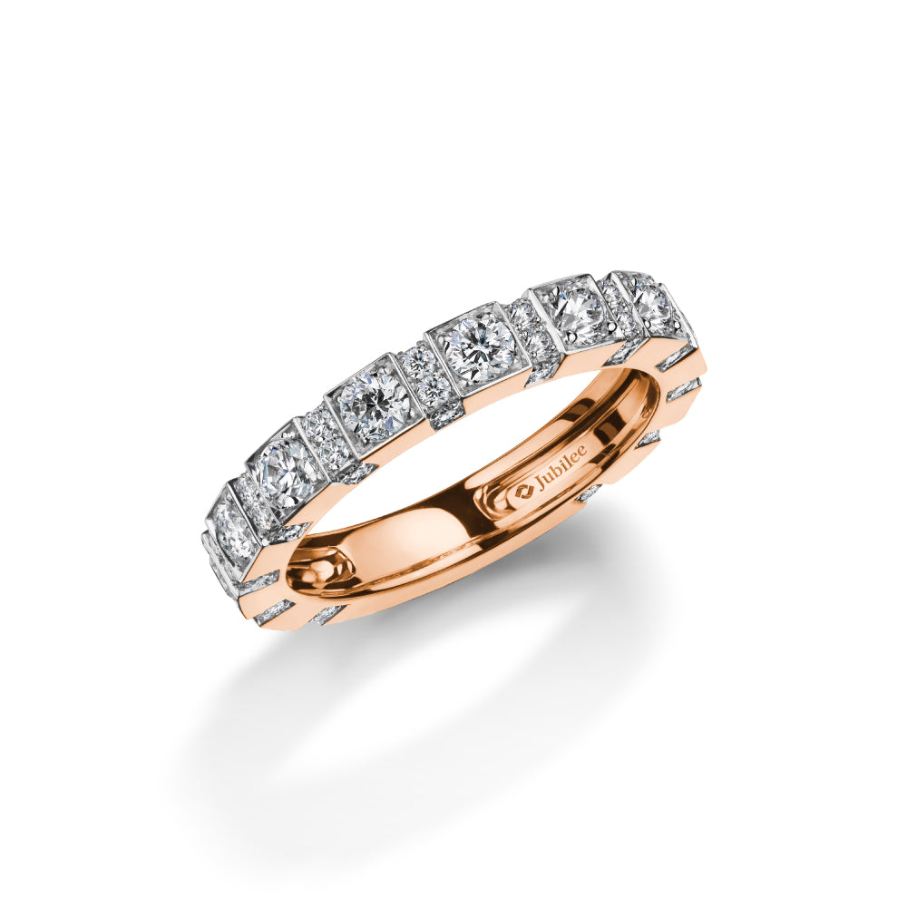 Modern Elegant Diamond Line Ring