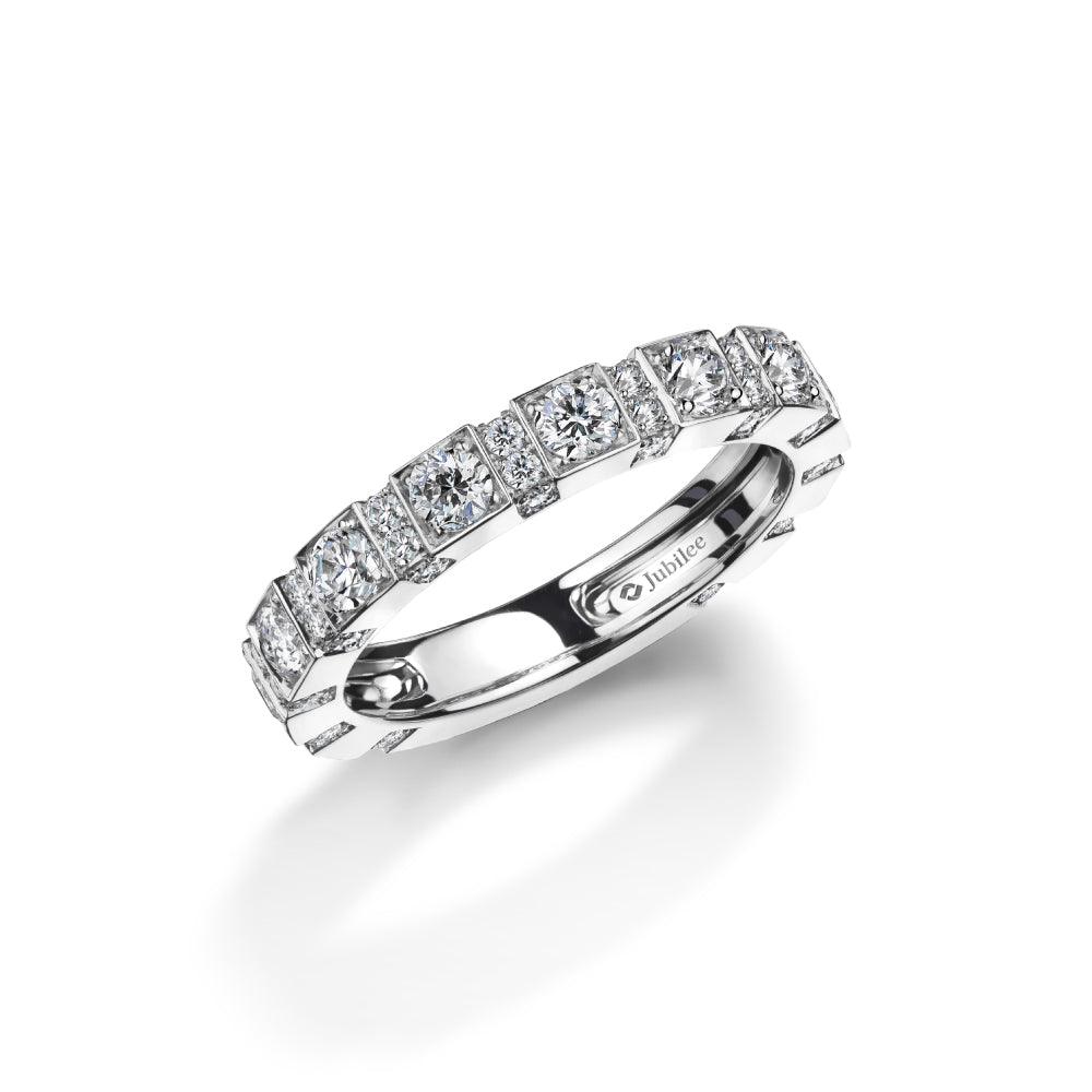 Modern Elegant Diamond Line Ring