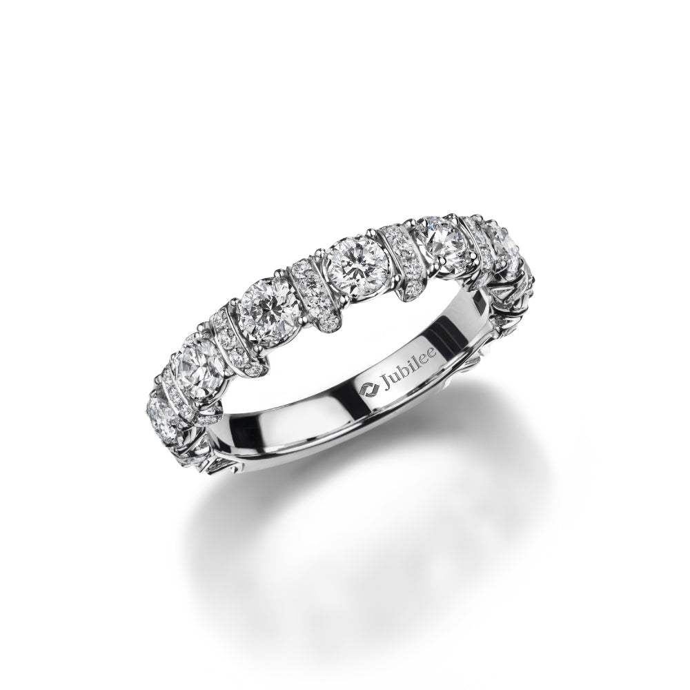 Exquisite Harmony Diamond Line Ring