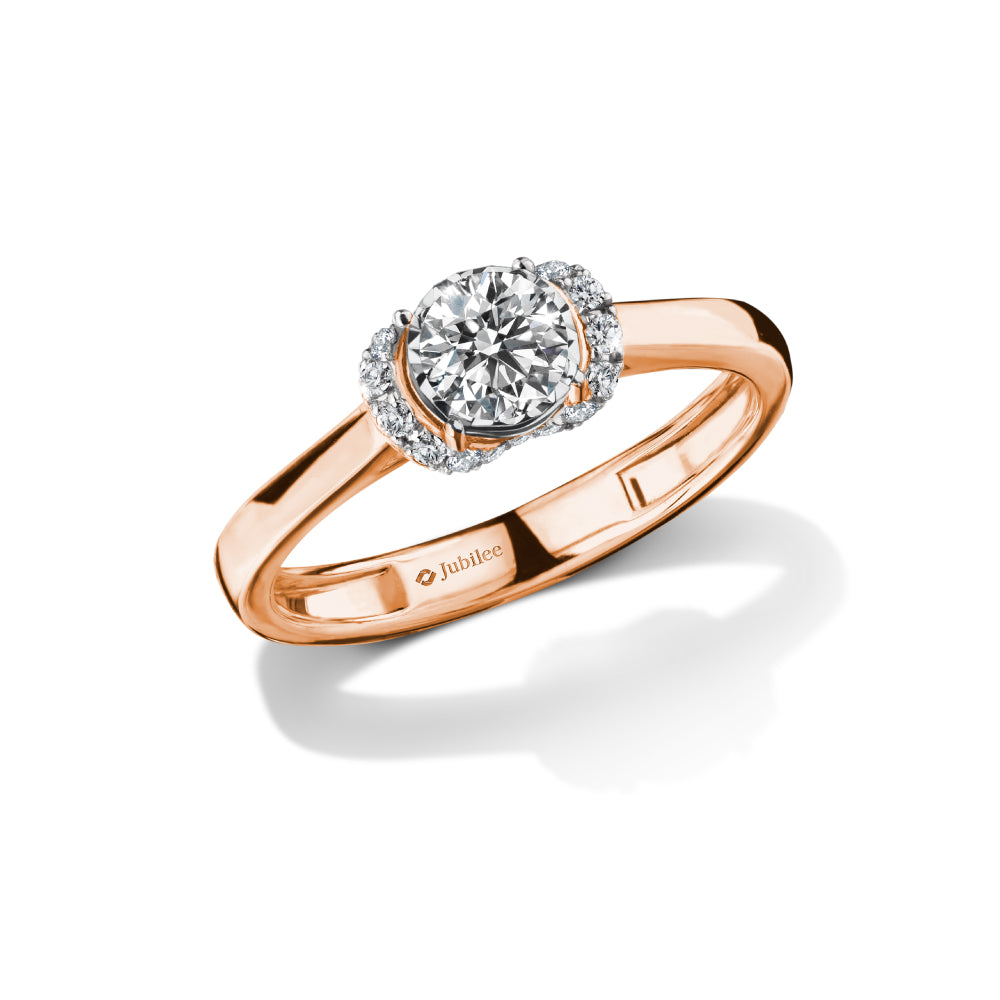 Graceful Aura Solitaire Ring