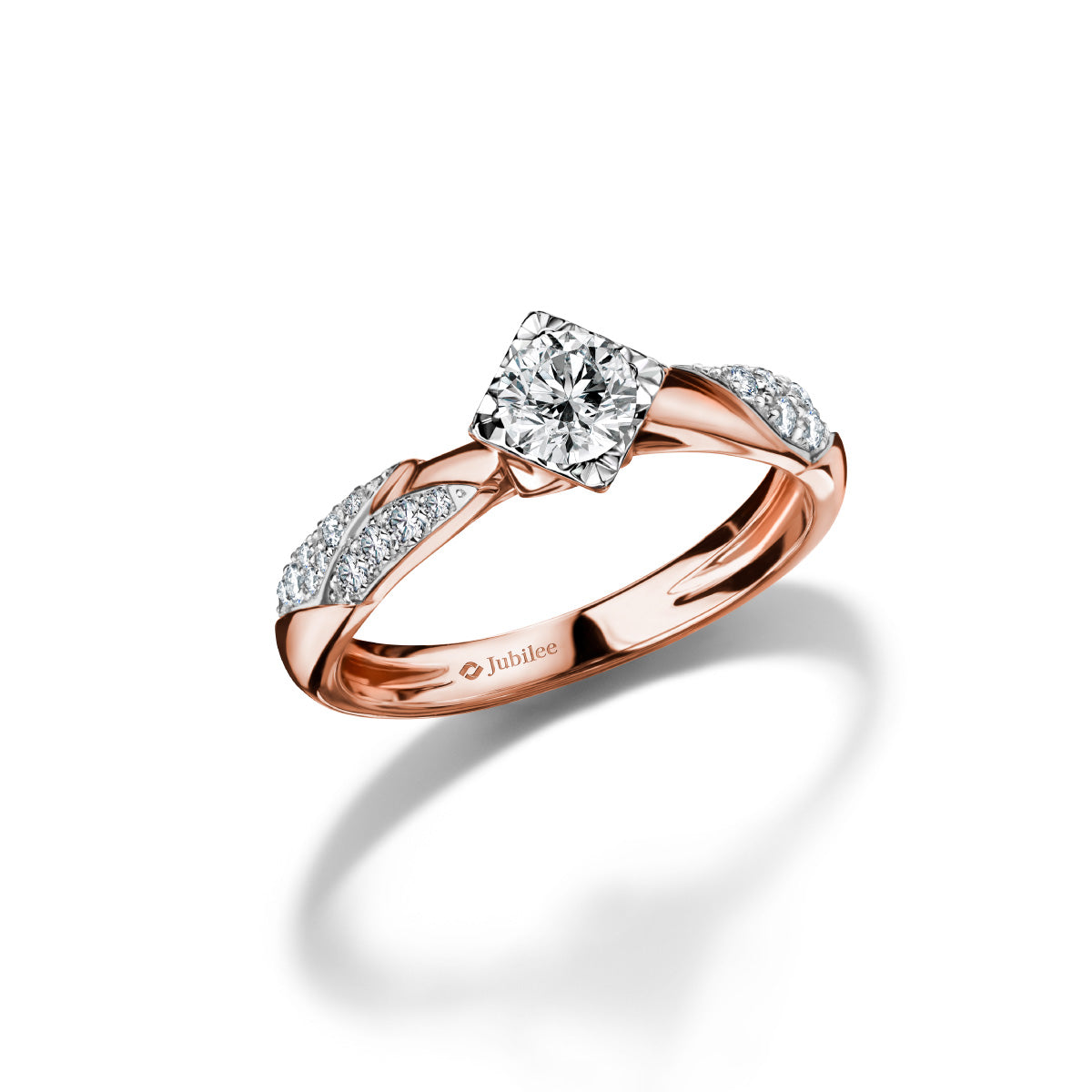 Love Blooming Shining Solitaire Ring