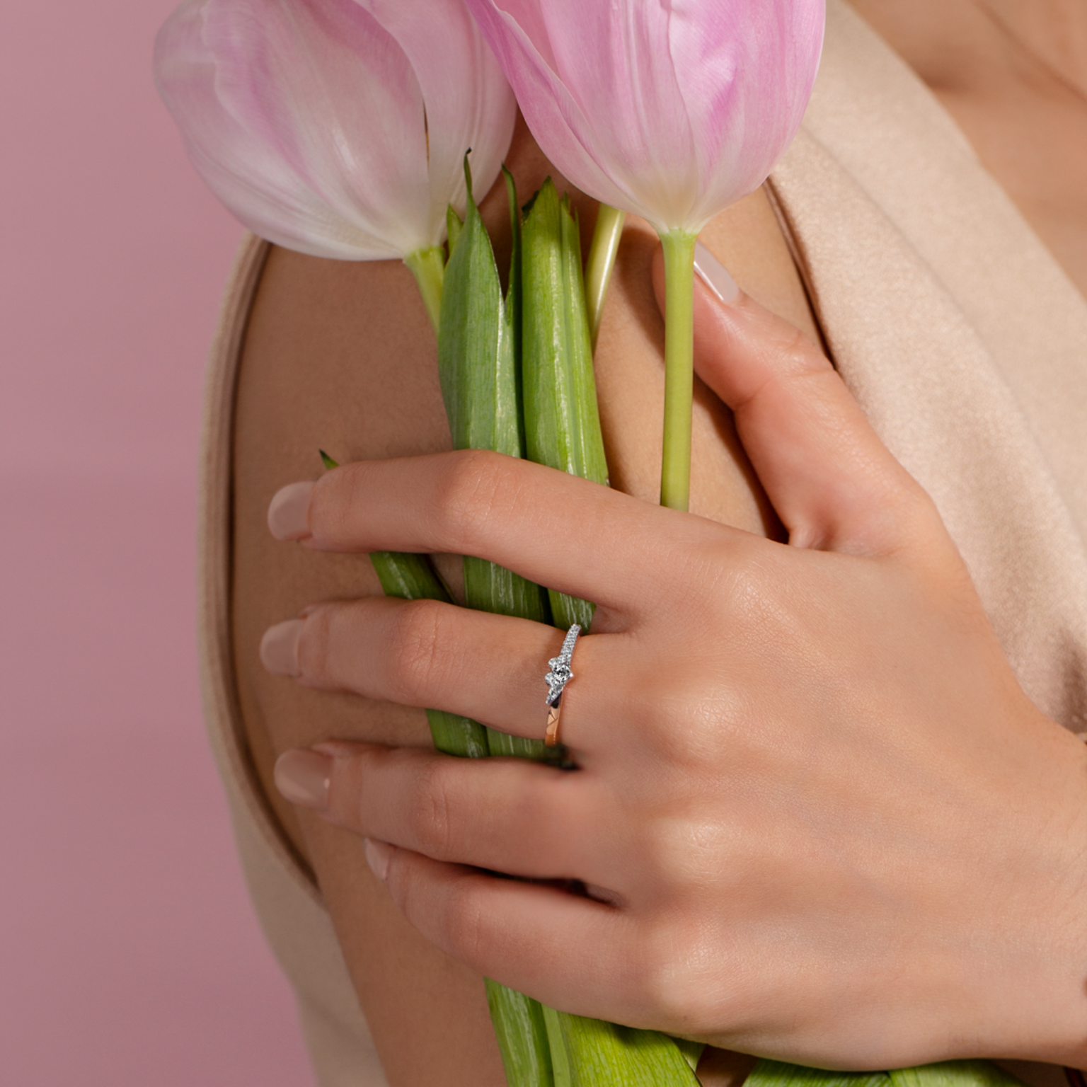 Love Blooming Shining Heartfelt Ring