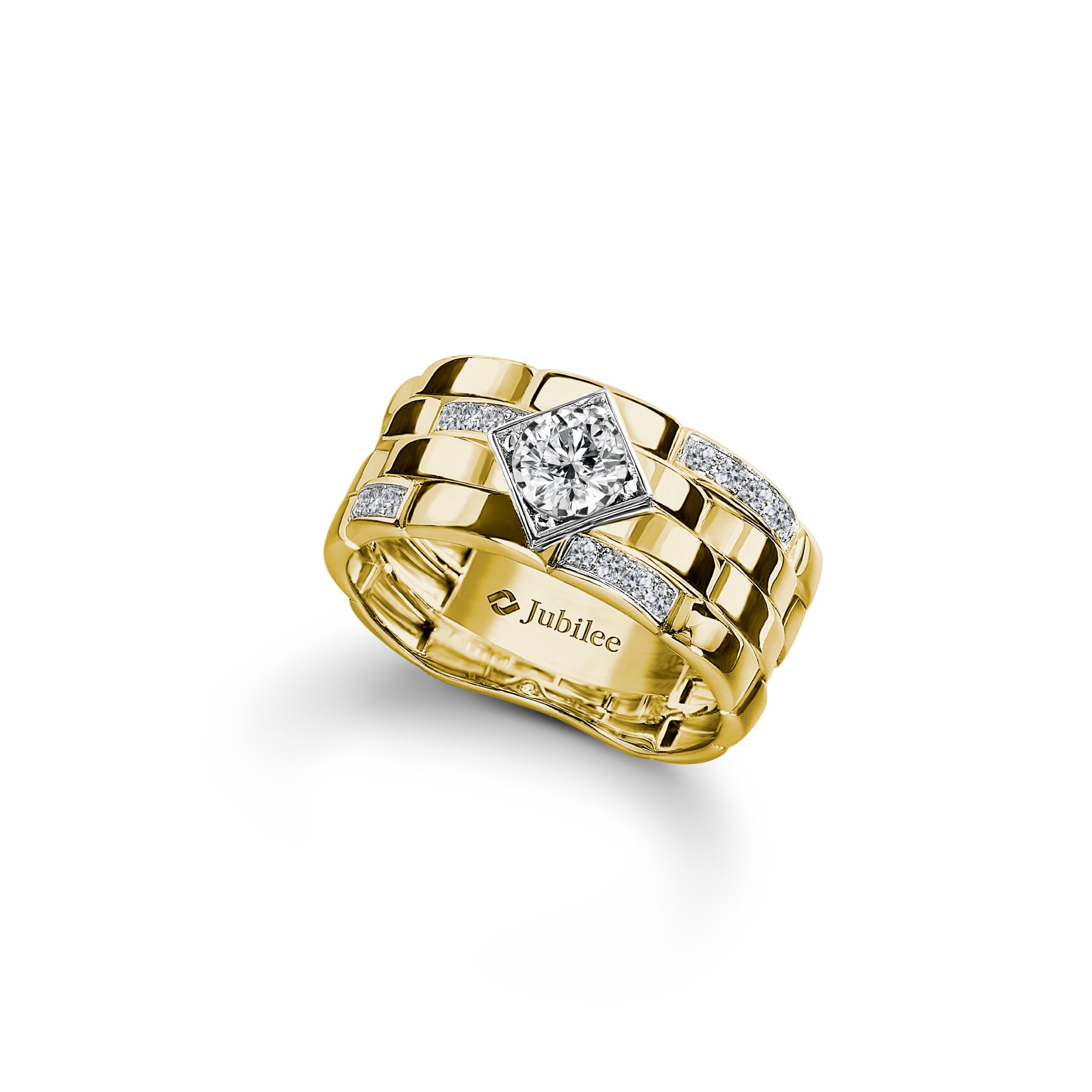 Lumiere Brique Tripple Row Band Diamond Ring