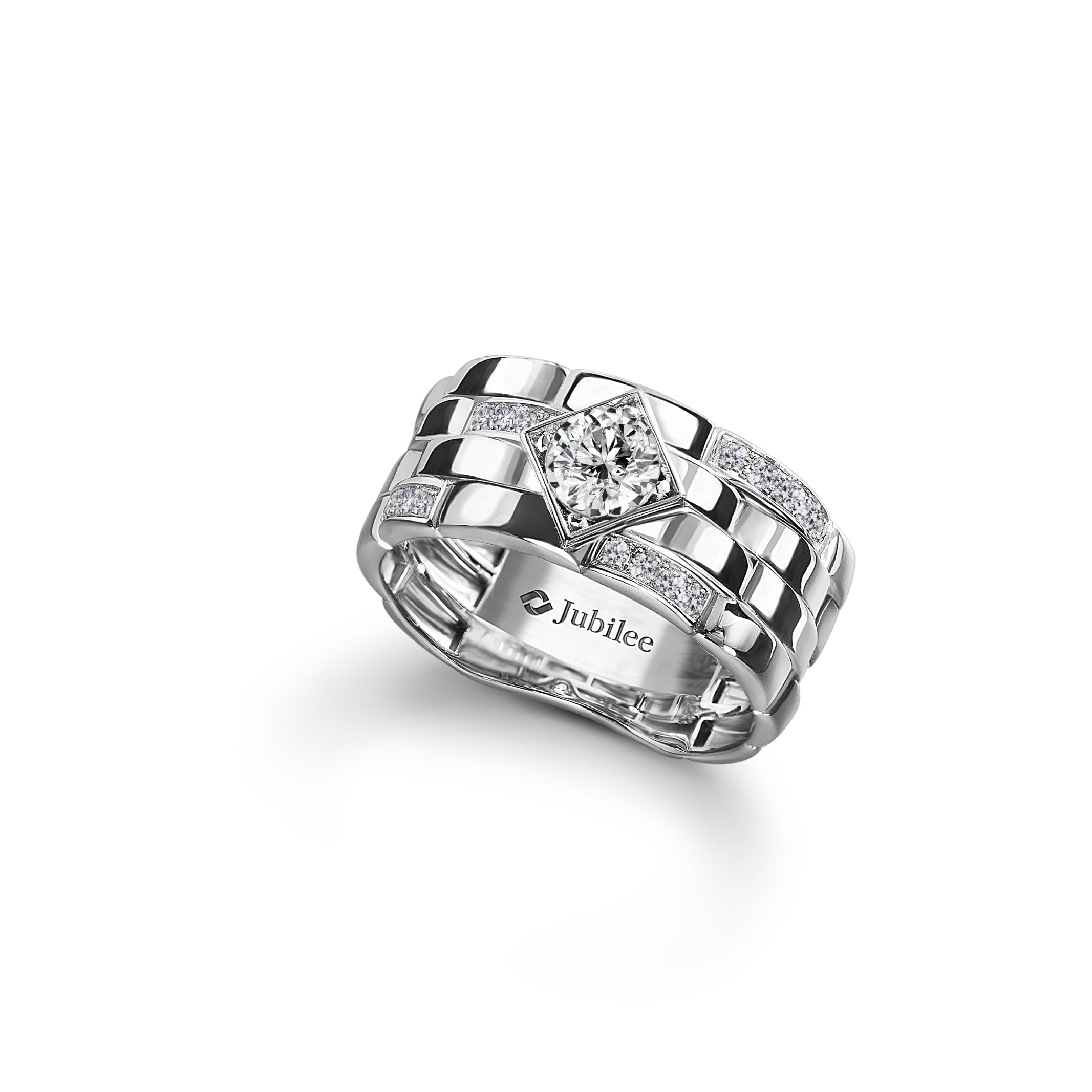 Lumiere Brique Tripple Row Band Diamond Ring