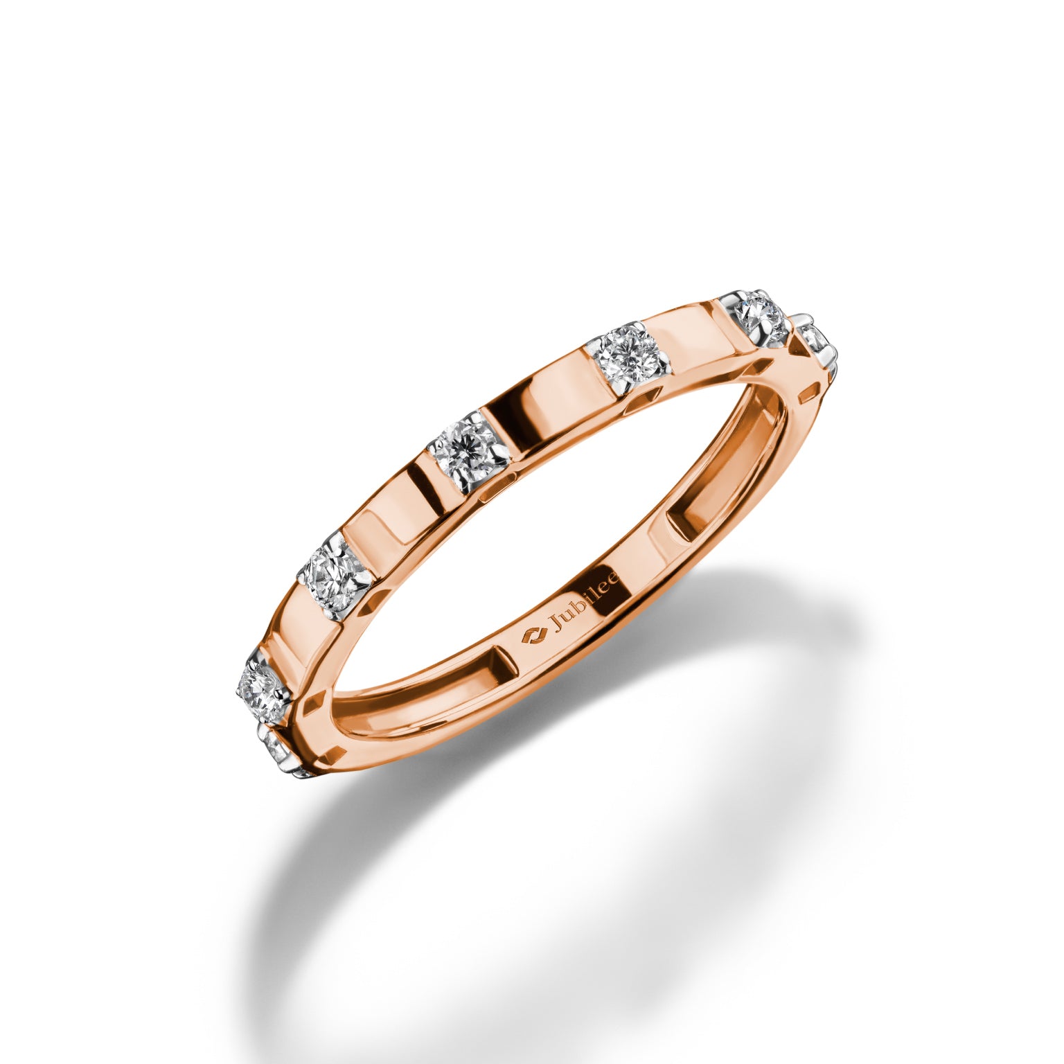 แหวนเพชร Lumiere Brique Bar Stack Ring