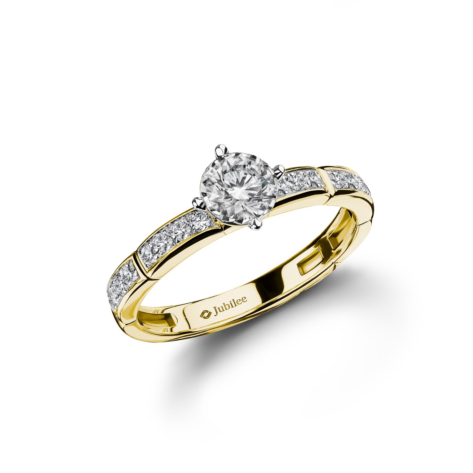 Lumiere Brique Pave' Solitaire Ring