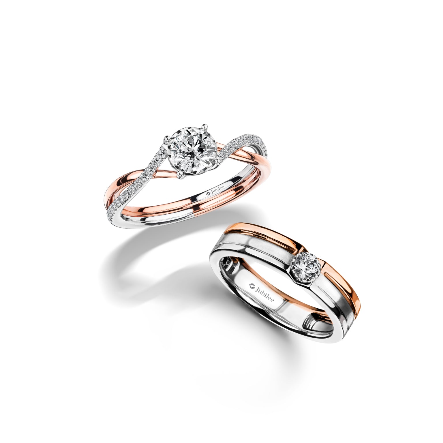 แหวนเพชร Solitaire Timeless Charm Ring & Avalon Eternity Diamond Ring