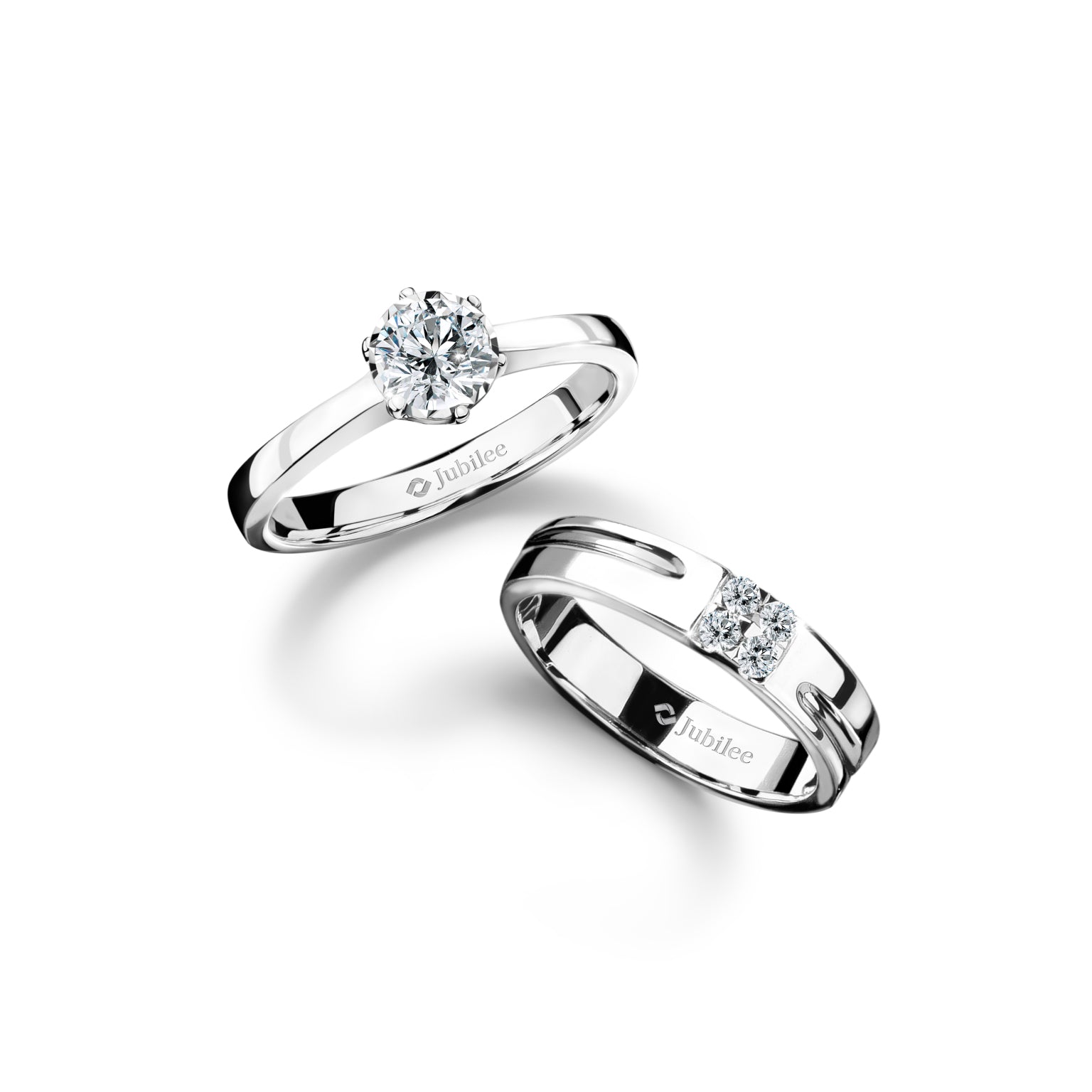 แหวนเพชร 6-Prong-Solitaire Ring & Lifestyle Square Power Ring